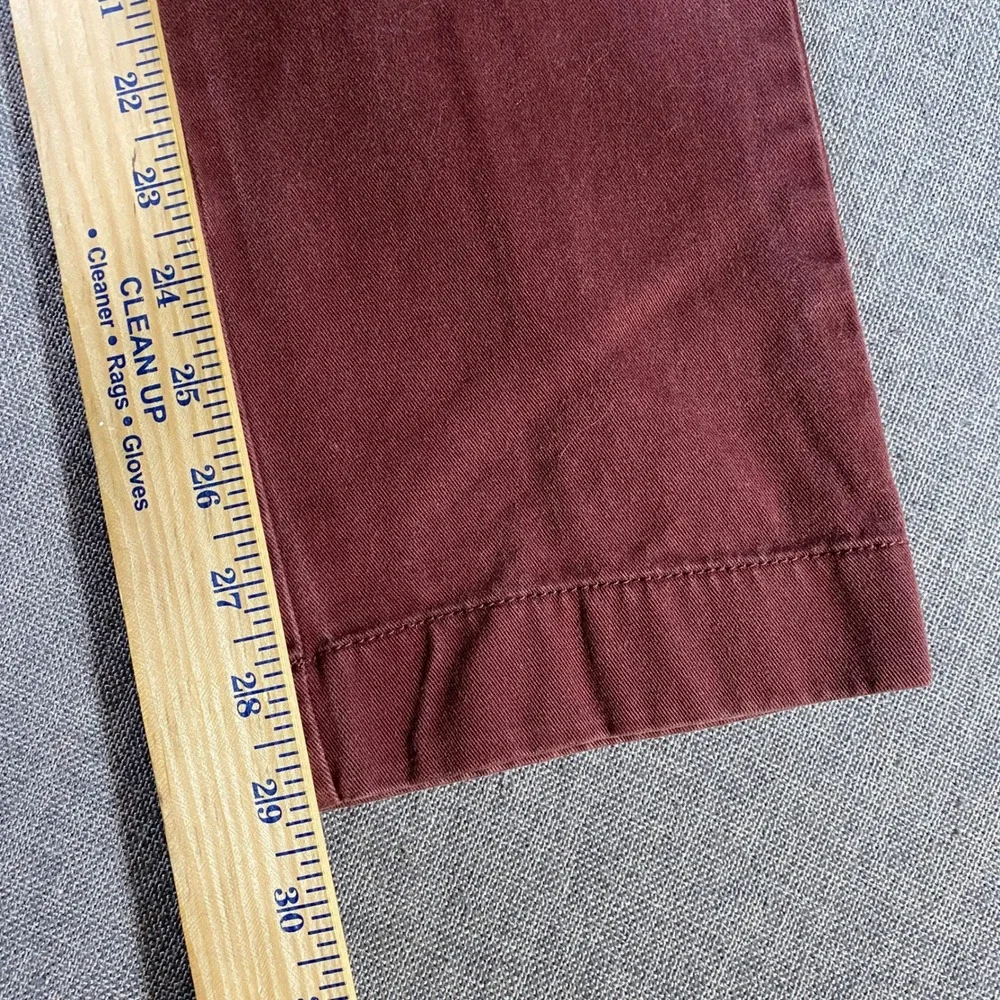 J Crew The‎ Driggs Chino Pants Burgundy Flat Front Men Size 30x30